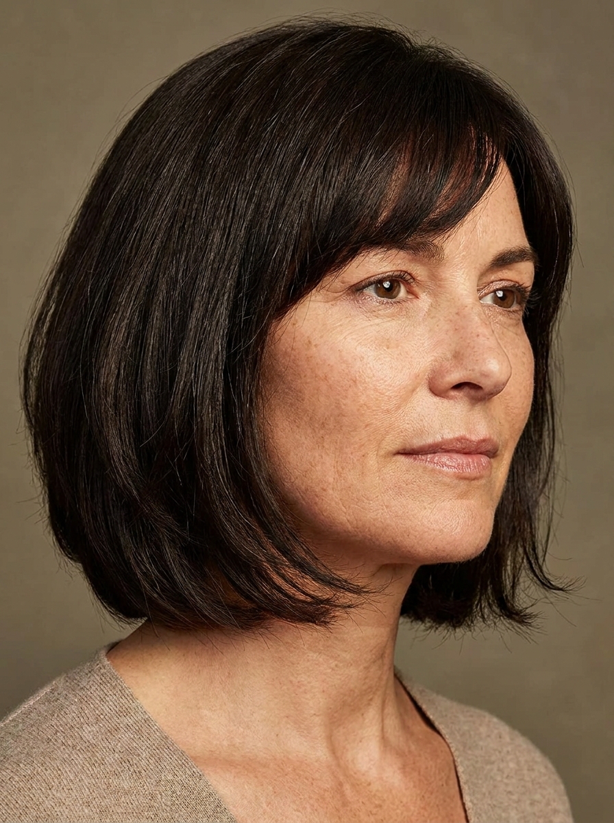 Bob mit Side Bangs für dickes Haar als Bob Frisuren mit Pony Inspiration 2026